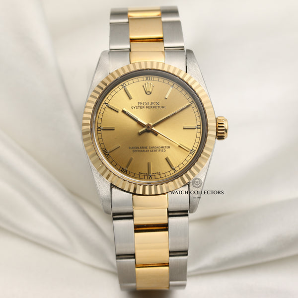 Rolex Oyster Perpetual Steel & Gold Second Hand Watch Collectors 1