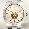 Rolex Oyster Perpetual UAE Milatary Crest Dial Stainless Steel Second Hand Watch Collectors 2