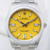 Rolex Oyster Perpetual Yellow Dial Stainless Steel Second Hand Watch Collectors 2