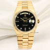 Rolex Oyster Quartz Day-Date 18K Yellow Gold Black Diamond Dial Second Hand Watch Collectors 1