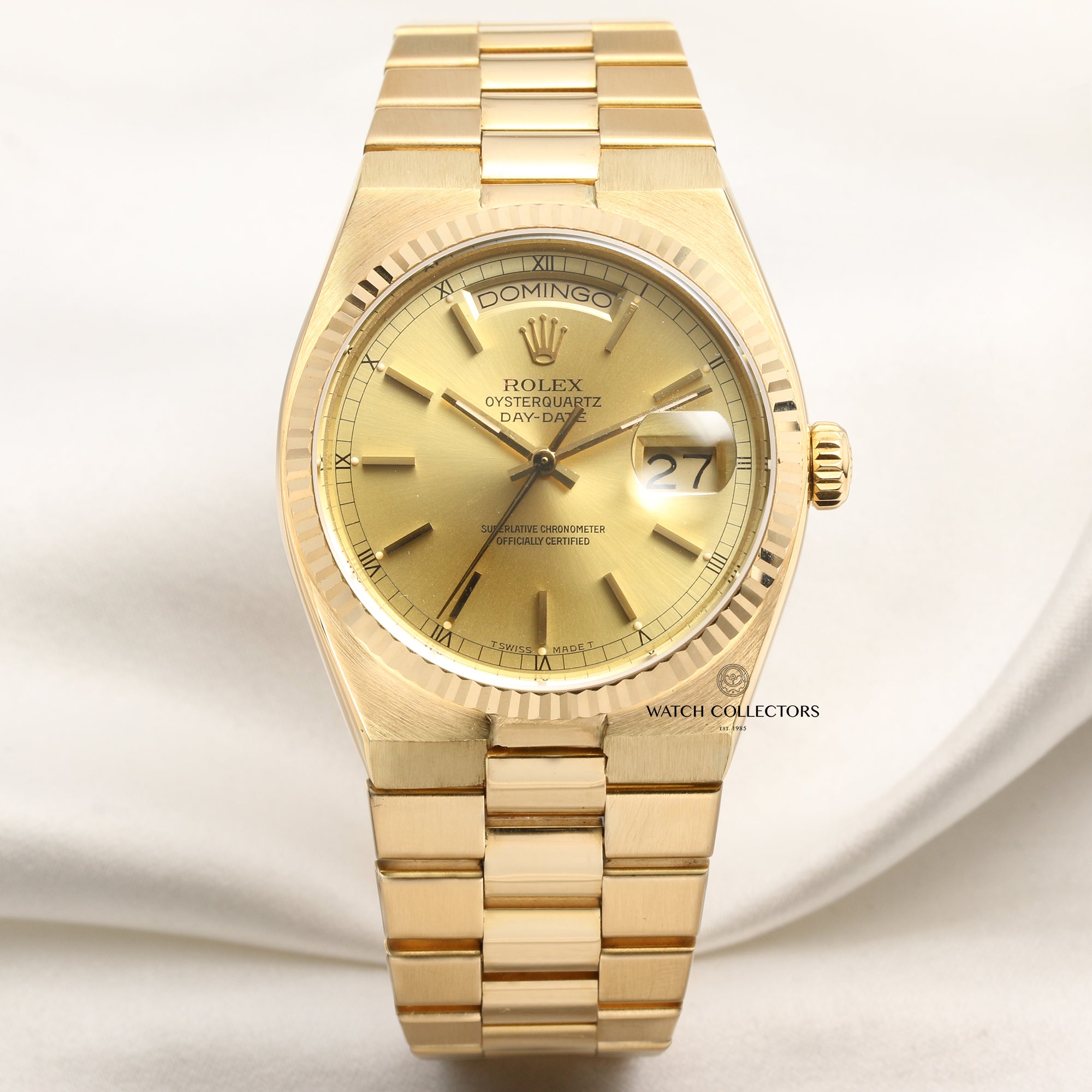 Rolex Day-Date 19018 18k Yellow Gold Quartz – Watch Collectors