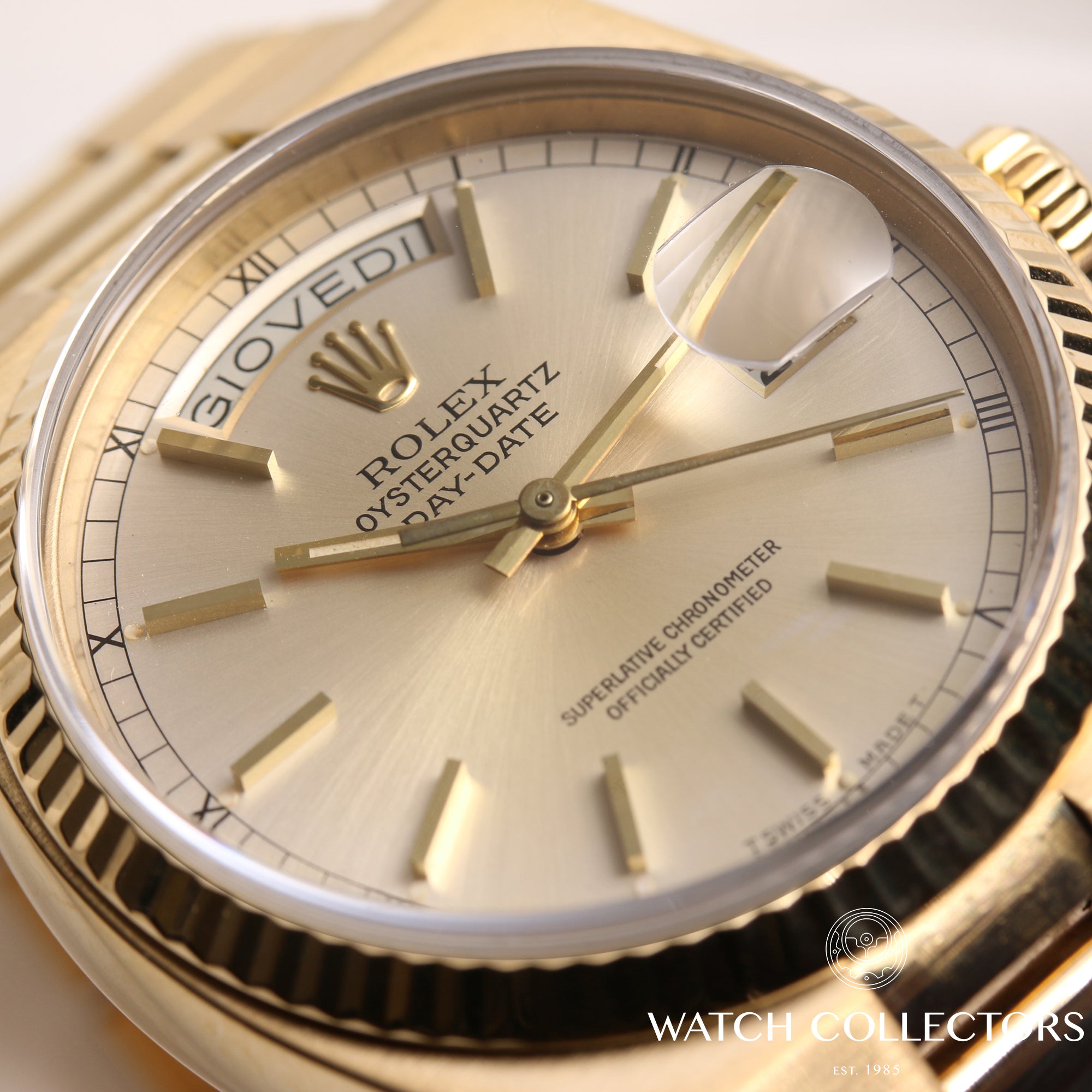 Rolex-Oysterquartz-Day-Date-19018-18K-Yellow-Gold-Second-Hand-Watch-Collectors-4