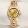 Rolex Pearlmaster 18K Yellow Gold Diamond Bracelet Second Hand Watch Collectors 1