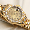 Rolex Pearlmaster 18K Yellow Gold Diamond Bracelet Second Hand Watch Collectors 5