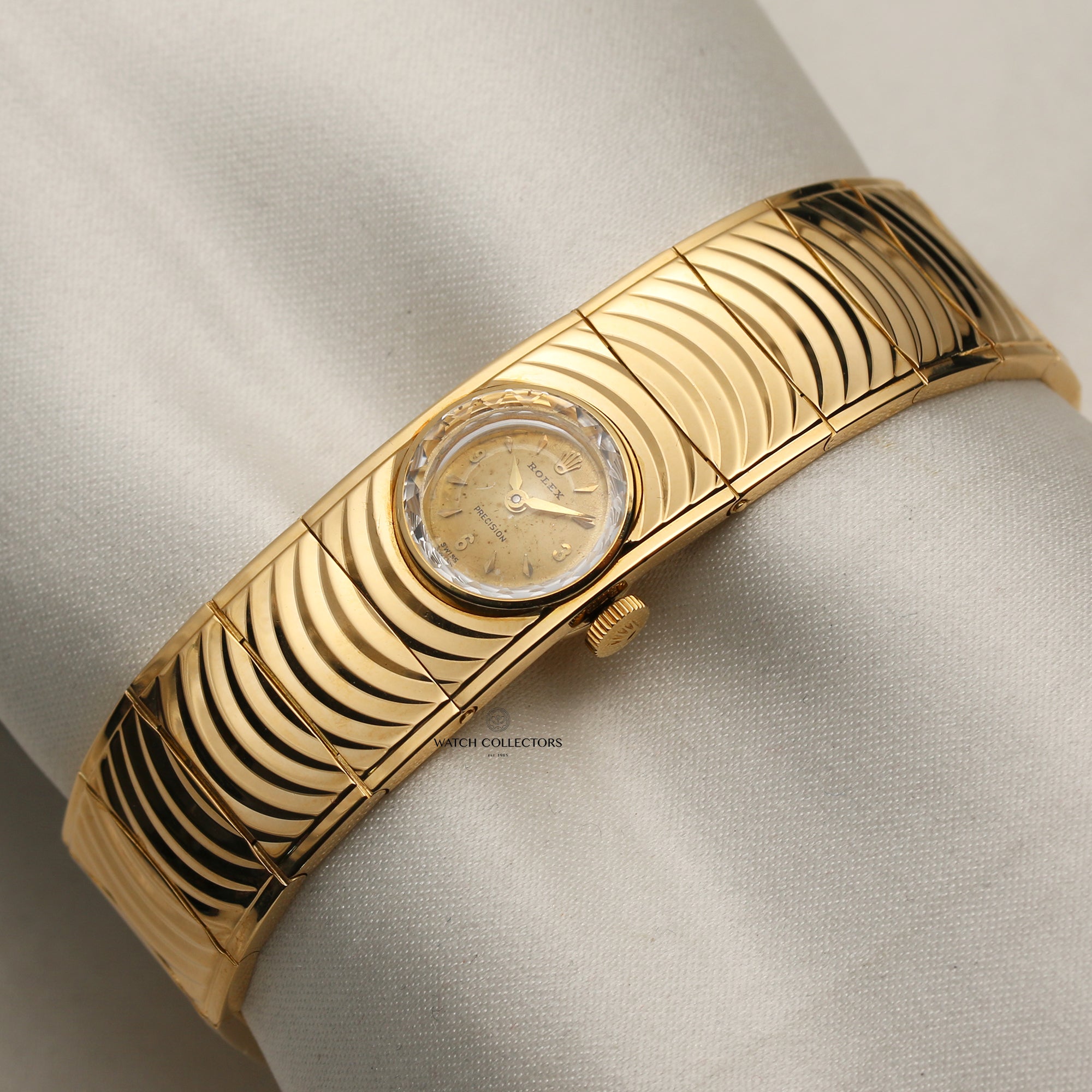 Rolex Precision Yellow Gold Second Hand Watch Collectors 3