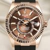 Rolex Sky-Dweller 326235 18K Rose Gold Chocolate Dial Second Hand Watch Collectors 2