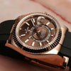 Rolex Sky-Dweller 326235 18K Rose Gold Chocolate Dial Second Hand Watch Collectors 4
