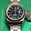 Rolex Sky-Dweller 326934 Stainless Steel 18K White Gold Bezel Black dial Second Hand watch Collectors 4