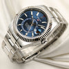 Rolex Sky-Dweller Stainless Steel Blue Dial Second Hand Watch Collectors 3