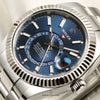 Rolex Sky-Dweller Stainless Steel Blue Dial Second Hand Watch Collectors 4