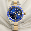 Rolex Submarier 16613 Pre-Ceramic Blue Steel & Gold Second Hand Watch Collectors 1