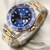 Rolex Submarier 16613 Pre-Ceramic Blue Steel & Gold Second Hand Watch Collectors 3