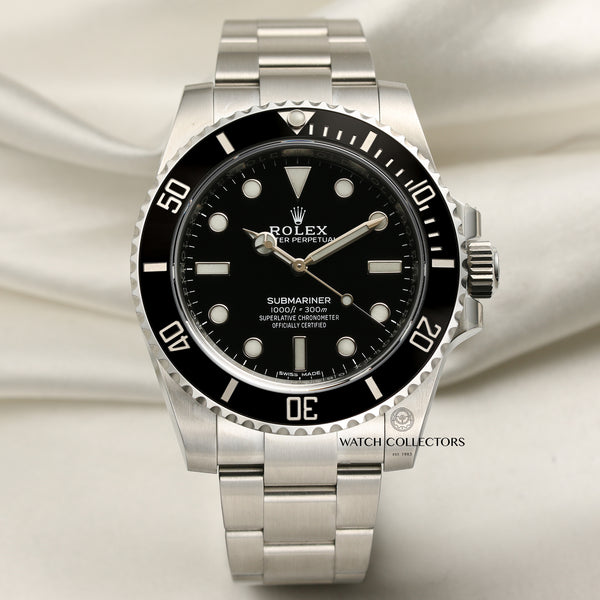 Rolex Submariner 114060 Non Date Stainless Steel Second Hand Watch Collectors 1