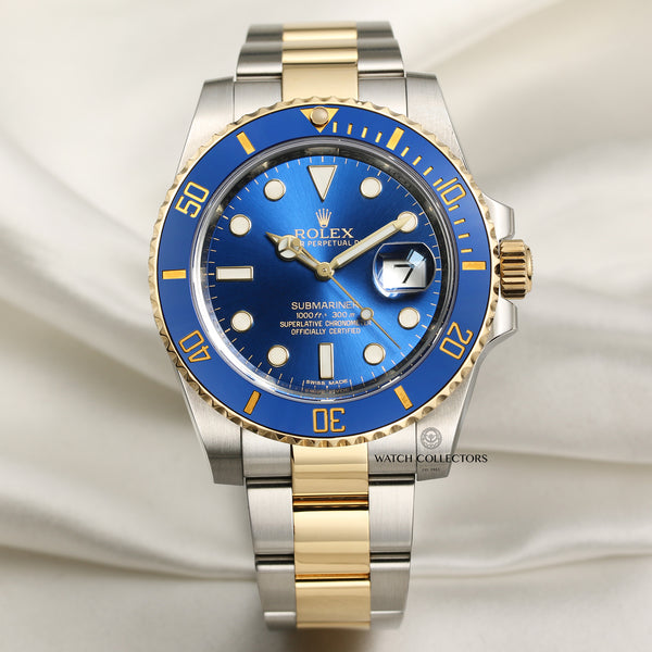 Rolex Submariner 116613LB Steel & Gold Second Hand Watch Collectors 1
