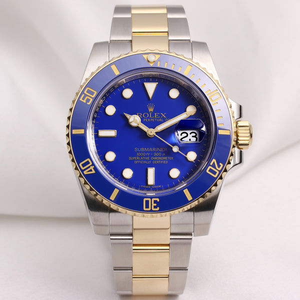 Rolex Submariner 116613LB Steel & Gold Second Hand Watch Collectors 1