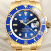 Rolex Submariner 116618LB 18K Yellow Gold Blue Ceramic Second Hand Watch Collectors 2
