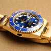 Rolex Submariner 116618LB 18K Yellow Gold Blue Ceramic Second Hand Watch Collectors 8