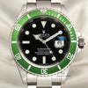 Rolex Submariner 16610 Pre-Ceramic Kermit Stainless Steel Second Hand Watch Collectors 2