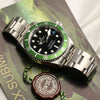 Rolex Submariner 16610 Pre-Ceramic Kermit Stainless Steel Second Hand Watch Collectors 5