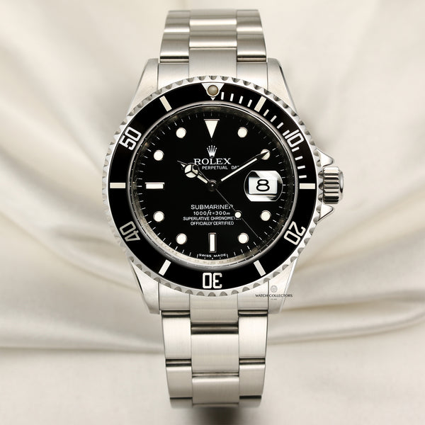 Rolex Submariner 16610 Pre-Ceramic Stainless Steel Second Hand Watch Collectors 1