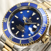 Rolex Submariner 16613 Blue Steel & Gold Second Hand Watch Collectors 4