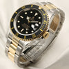 Rolex Submariner 16613 Pre-Ceramic Black Steel & Gold Second Hand Watch Collectors 3