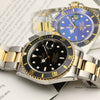 Rolex Submariner 16613 Pre-Ceramic Black Steel & Gold Second Hand Watch Collectors 5