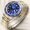 Rolex Submariner 16613 Pre-Ceramic Blue Steel & Gold Second Hand Watch Collectors 3
