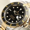 Rolex Submariner 16613 Steel & Gold Black Second Hand Watch Collectors 4