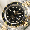 Rolex Submariner 16613 Steel & Gold Black Second Hand Watch Collectors 4