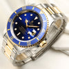 Rolex Submariner 16613 Steel & Gold Blue Dial & Bezel Second Hand Watch Collectors 3