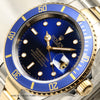 Rolex Submariner 16613 Steel & Gold Blue Dial & Bezel Second Hand Watch Collectors 4