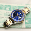 Rolex Submariner 16613 Steel & Gold Blue Dial & Bezel Second Hand Watch Collectors 9