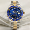 Rolex Submariner 16613 Steel & Gold Blue Insert Second Hand Watch Collectors 1