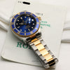 Rolex Submariner 16613 Steel & Gold Blue Insert Second Hand Watch Collectors 9