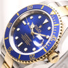 Rolex Submariner 16613 Steel & Gold Blue Papers Second Hand Watch Collectors 4