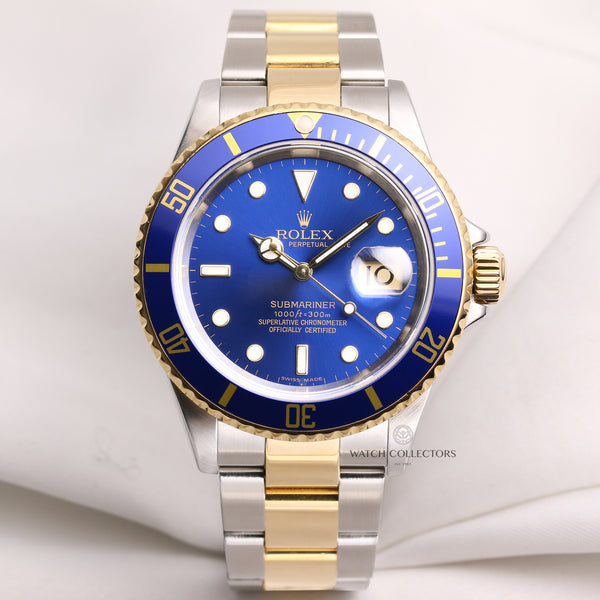 Rolex-Submariner-16613-Steel-Gold-Blue-Second-Hand-Watch-Collectors-1