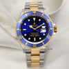 Rolex Submariner 16613 Steel & Gold Blue Second Hand Watch Collectors 1