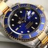 Rolex Submariner 16613 Steel & Gold Blue Second Hand Watch Collectors 5