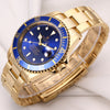 Rolex Submariner 16618 18K Yellow Gold Blue Dial & Bezel Second Hand Watch Collectors 3