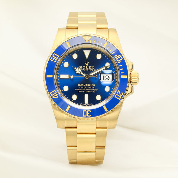 Rolex Submariner 18K Yellow Gold Second Hand Watch Collectors 1