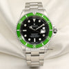 Rolex Submariner Anniversary 16610LV Green Bezel Black Dial Kermit Stainless Steel Second Hand Watch Collectors 1