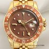 Rolex Vintage GMT-Master 1675 18K Yellow Gold Brown Nipple dial, Rootbeer bezel Second Hand Watch Collectors 2