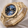 Rolex Yacht-Master 16628 18K Yellow Gold Blue Dial Second Hand Watch Collectors 3