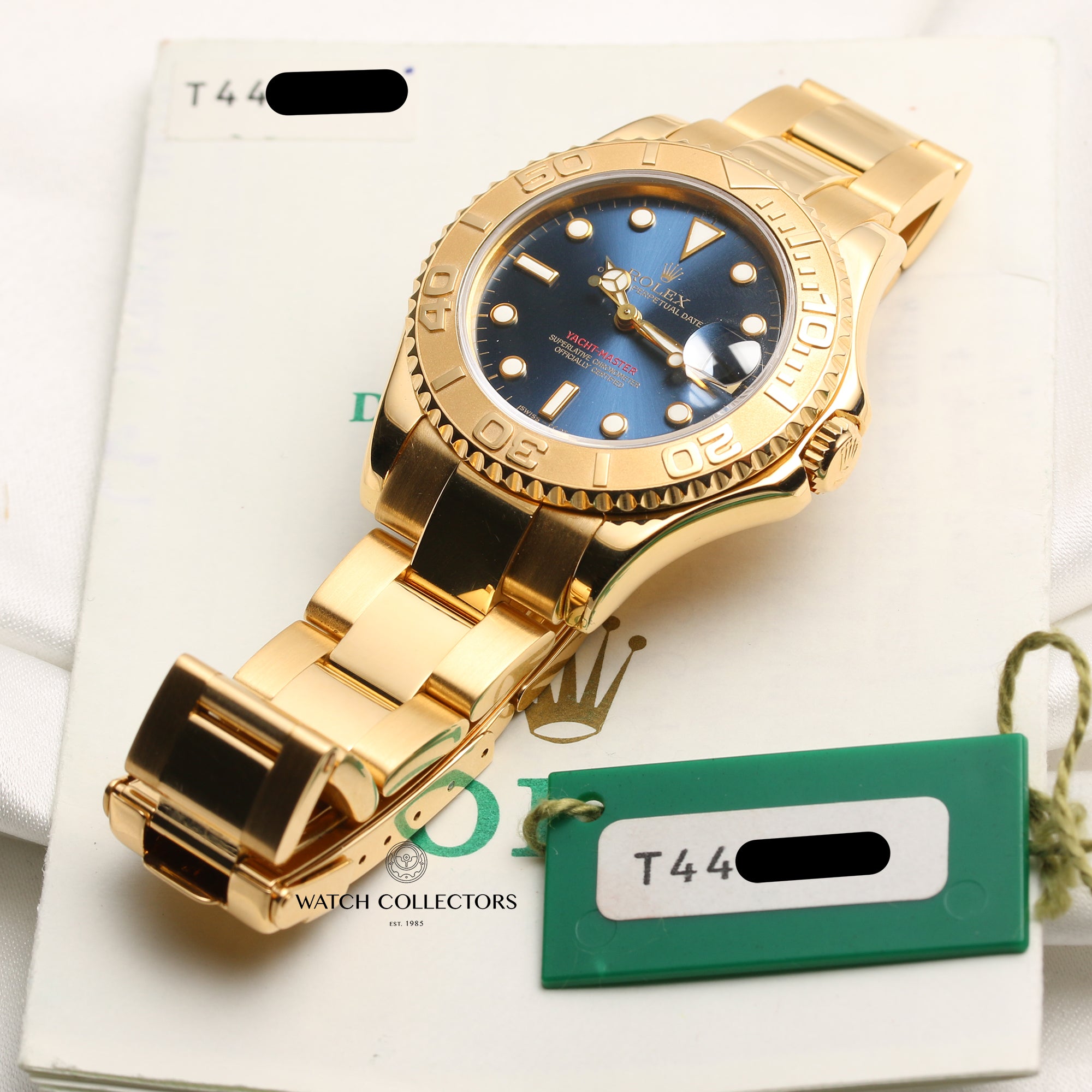 Rolex Yacht-Master Mid Size 68628 18K Yellow Gold Second Hand Watch Collectors 8