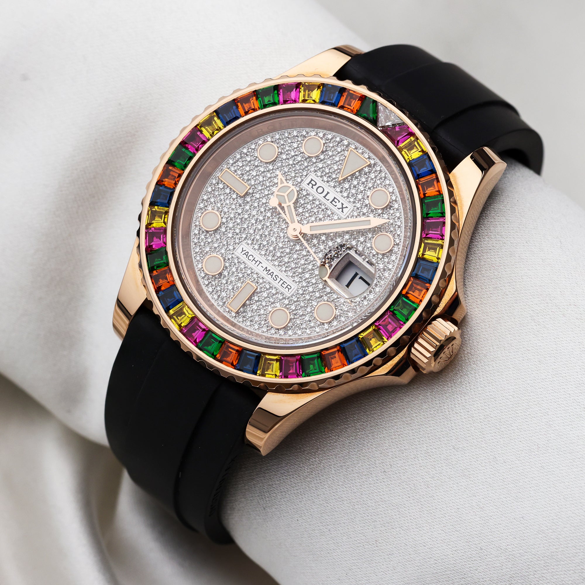 Rolex-Yacht-Master-Tutti-Fruity-18K-Rose-Gold-116695SATS-Second-hand-WatcH-Collectors-3