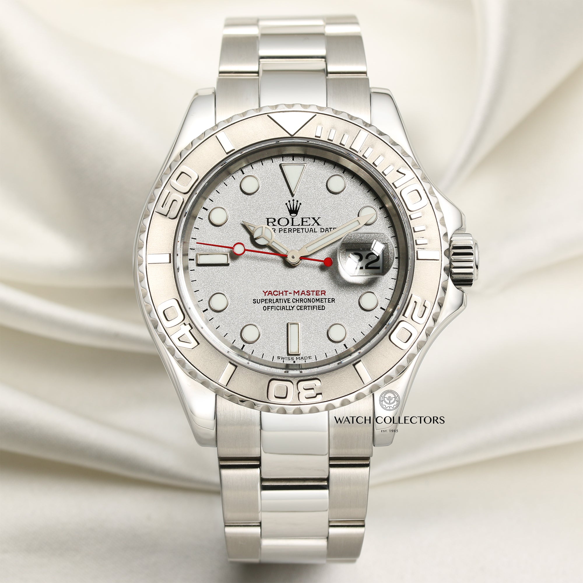 Rolex Yachtmaster 16622 Stainless Steel Platinum Second Hand Watch Collectors 1