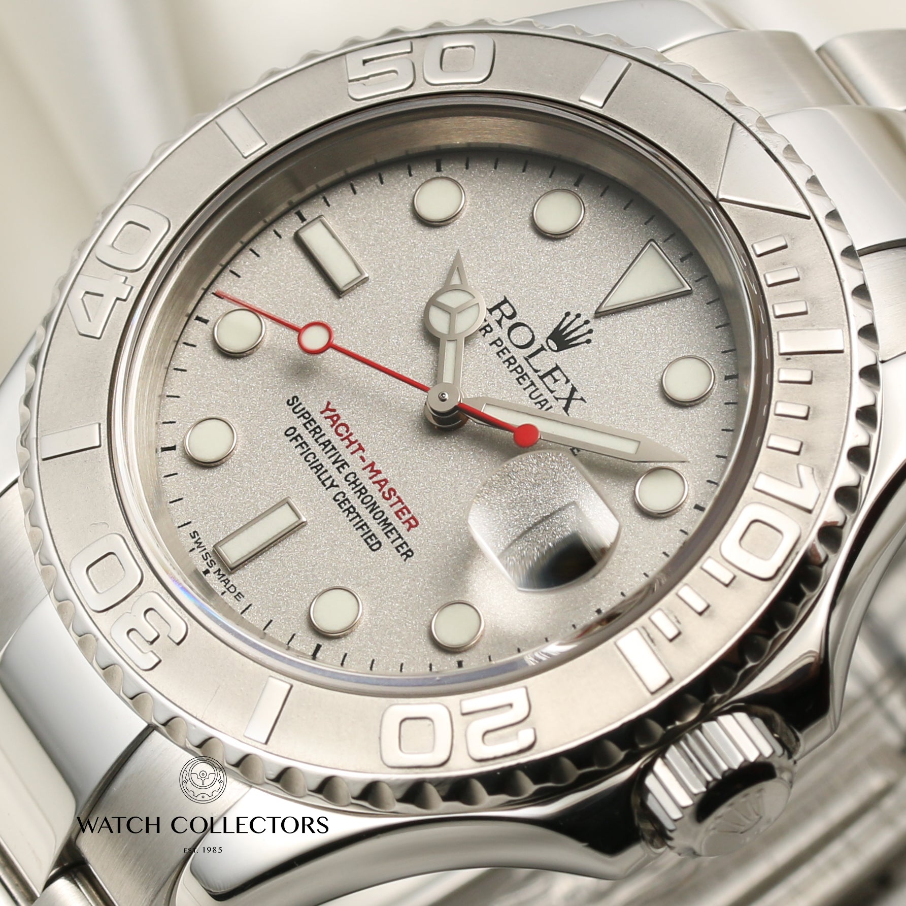 Rolex Yachtmaster 16622 Stainless Steel Platinum Second Hand Watch Collectors 4