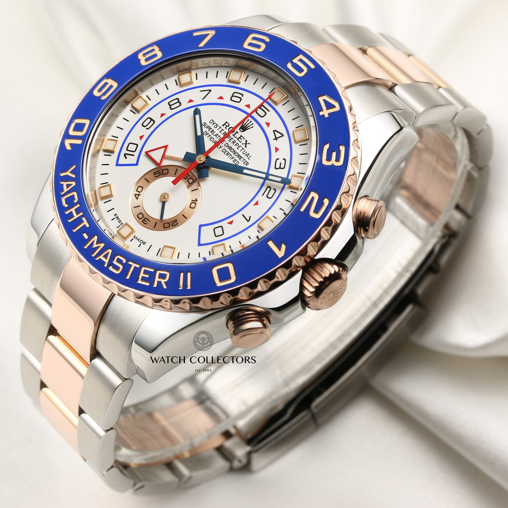 Rolex Yachtmaster II 116681 Steel & Rose Gold Second Hand Watch Collectors 3