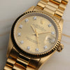Rolex midsize DateJust 18K Yellow Gold Champagne Diamond Dial Second Hand watch Collectors 3
